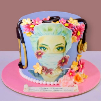 she is a doctor cake