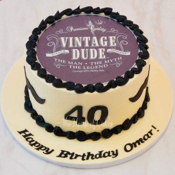 vintage dude cake