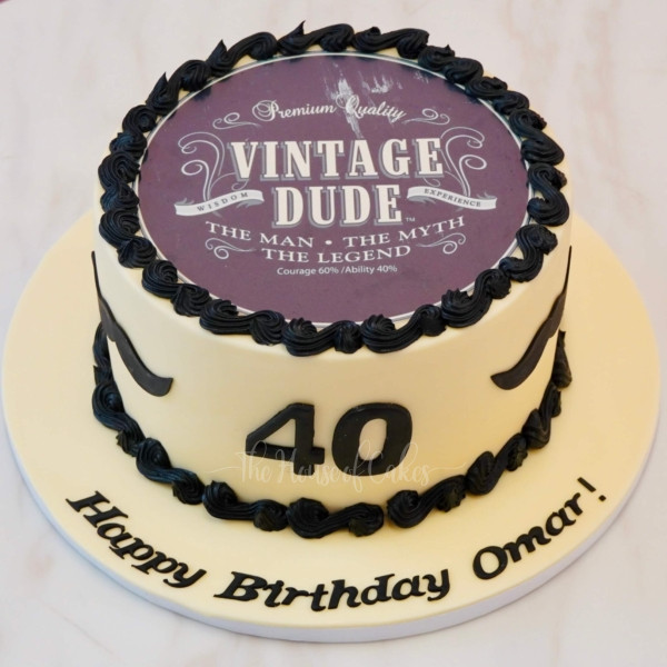 vintage dude cake