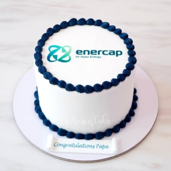 cake with company logo
