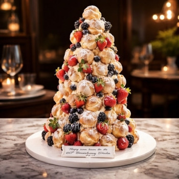 Croquembouche Profiterole Tower in Dubai