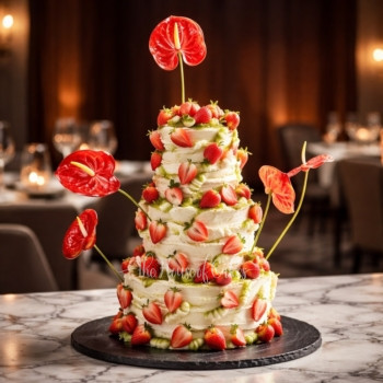 Strawberry Elegance Cake