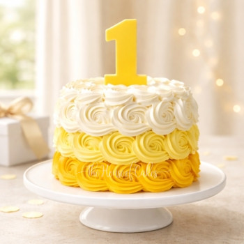yellow ombre cake