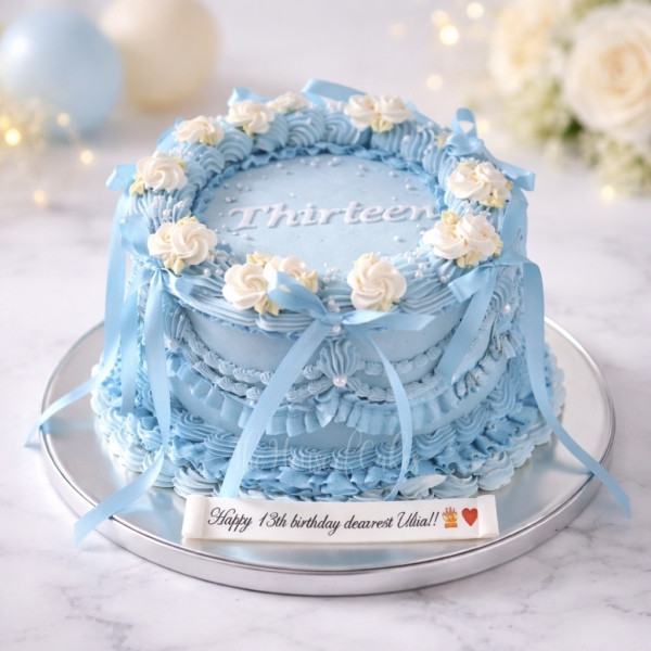 Blue Vintage Extravaganza Cake in Dubai