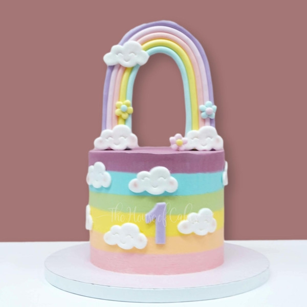 Heavenly Rainbow Cake