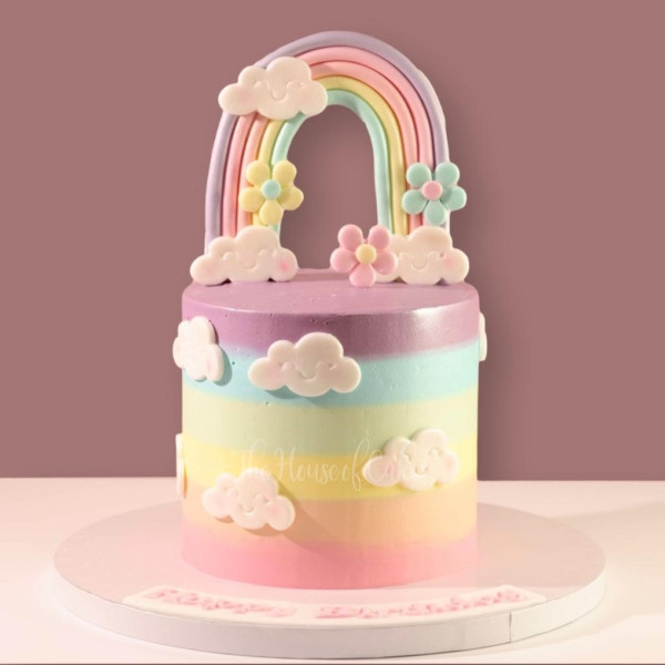 Heavenly Rainbow Cake