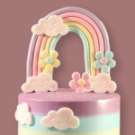 Heavenly Rainbow Cake