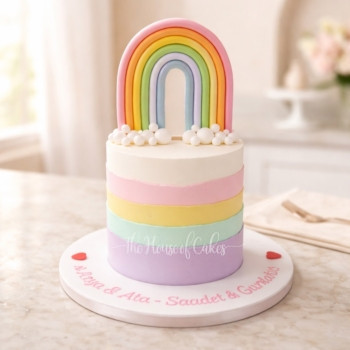 Heavenly Rainbow Cake