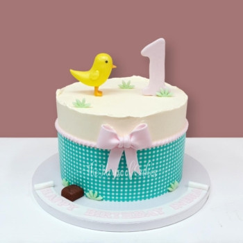 Chic First Birthday Cake