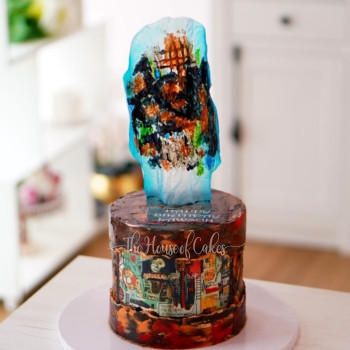 Jean Michel Basquiat Canvas Cake