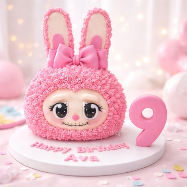 Pink Labubu Fantasy Cake