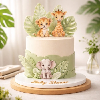 Cute Jungle Safari Dreams Cake