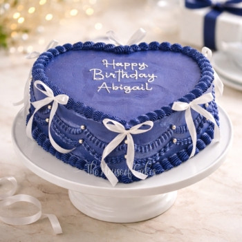 Indigo Blue Heart Cake in Dubai from The House of Cakes Bakery