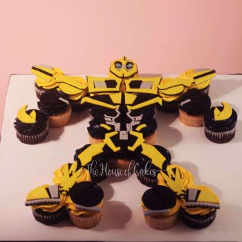 Transformers Cupcake Assembly Cake
