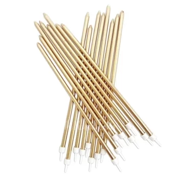 Extra Tall Candles Metallic Gold