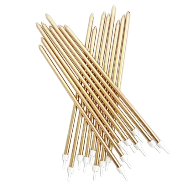 Extra Tall Candles Metallic Gold