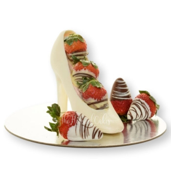 white chocolate shoe