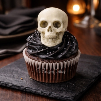 Spooky Skull Cupcakes