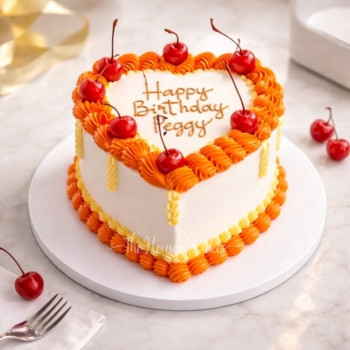 Heart Birthday Cake in Dubai from The House of Cakes Bakery