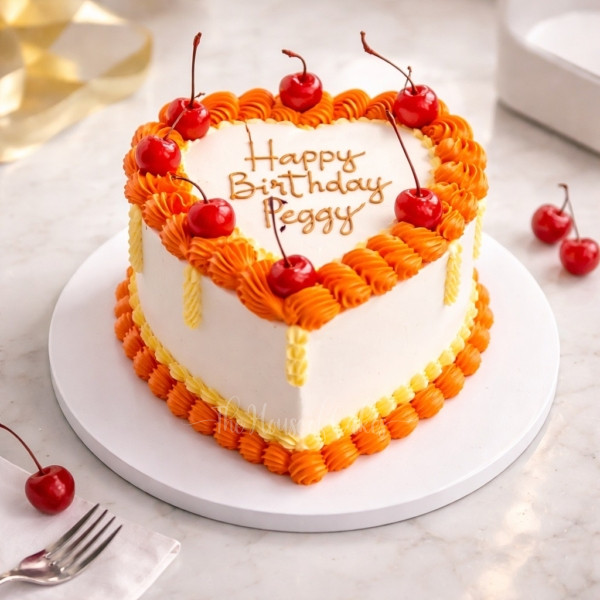 Heart Birthday Cake in Dubai from The House of Cakes Bakery