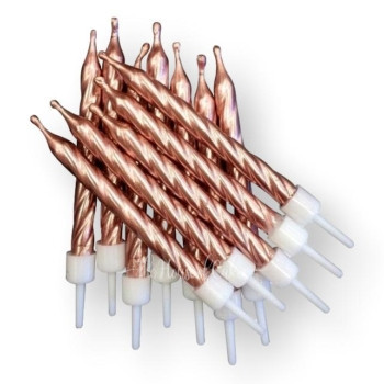 Rose Gold Metallic Candles