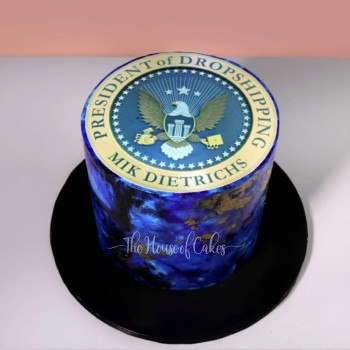 Blue & Gold Prestige Cake