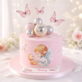Celestial Cherub & Teddy Cake