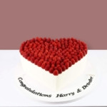 Raspberry Couture Heart Cake