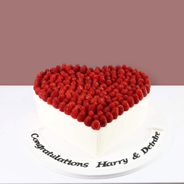 Raspberry Couture Heart Cake