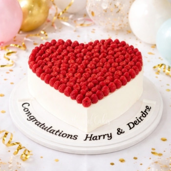 Raspberry Couture Heart Cake