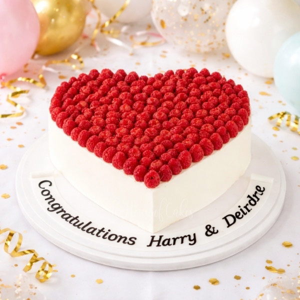Raspberry Couture Heart Cake